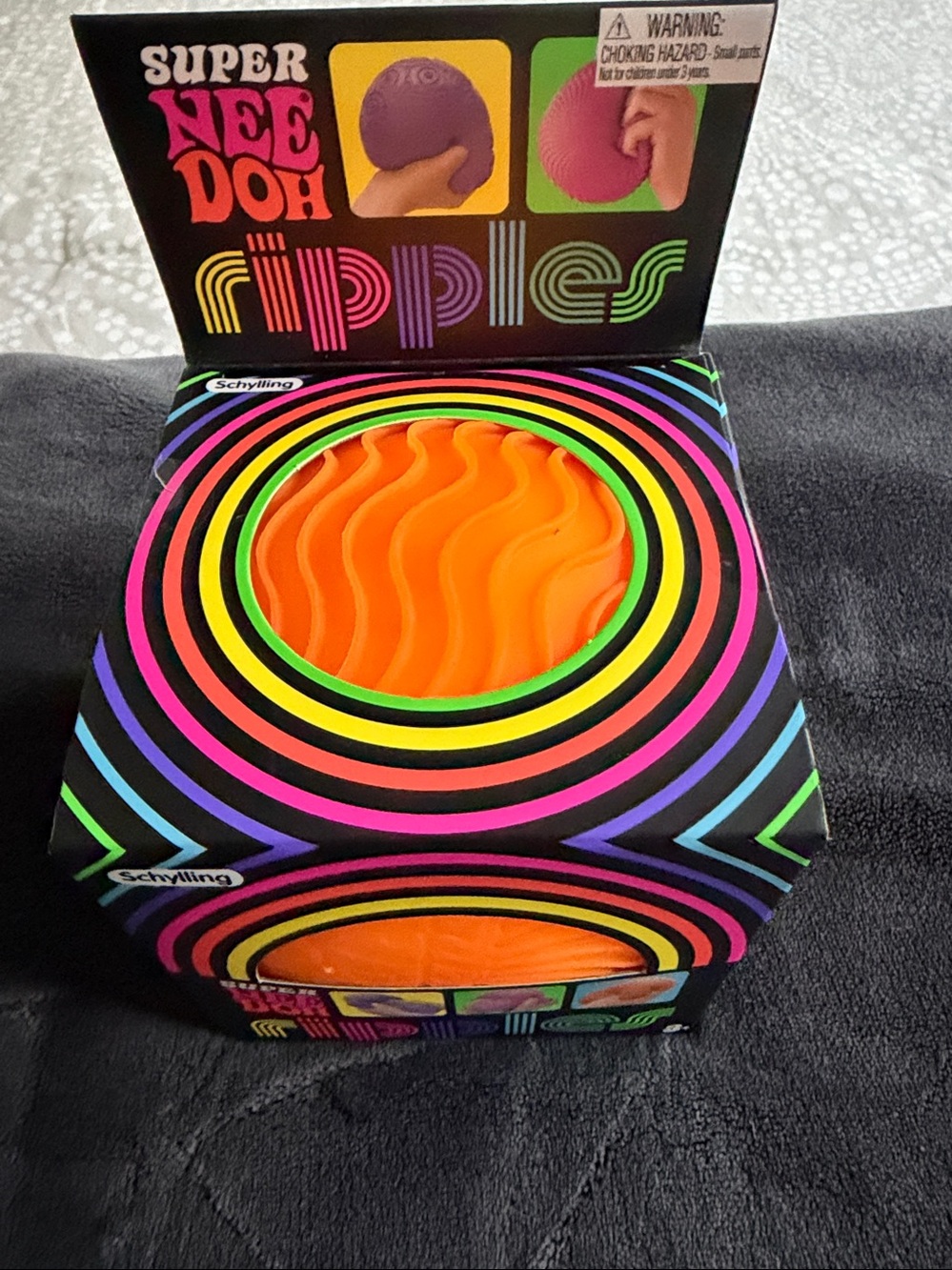 Needoh Super Ripples Sensory Squish Toy - orange NIOP